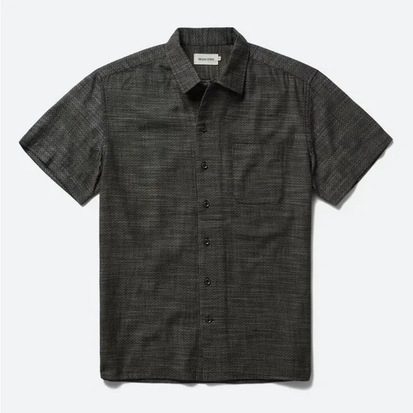 The Hawthorne Taylor Stitch Black Geometric Short Sleeve Shirt - Picture 9 of 10